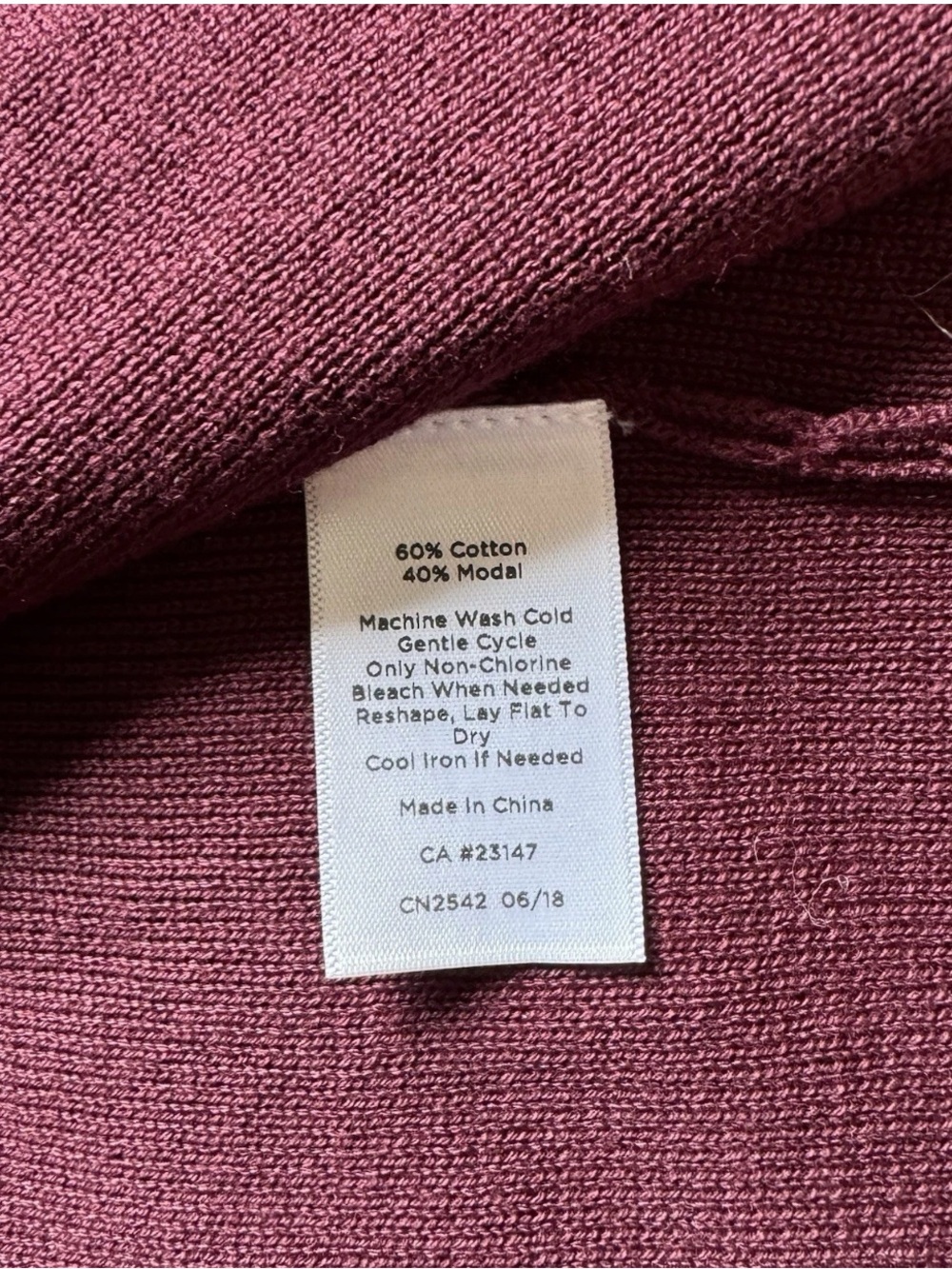 Talbots Merlot Wine Maroon Open Shrug Cardigan Sweater Women’s Size XL NWT - Picture 5 of 5